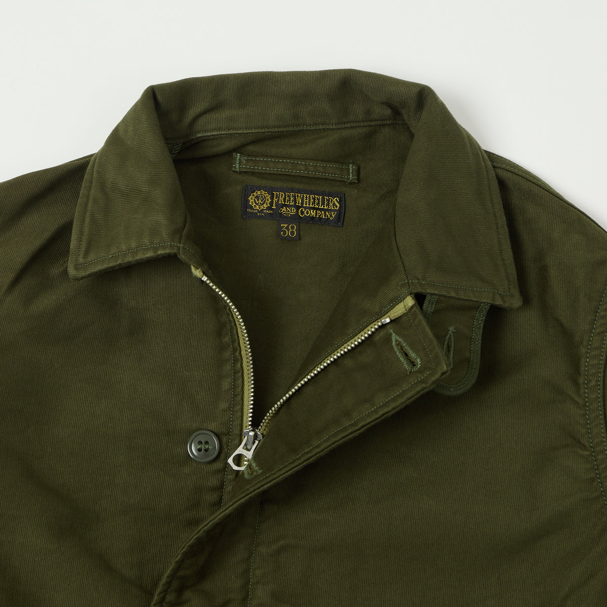 Freewheelers & Co Deck Worker Jacket - Dark Khaki Green