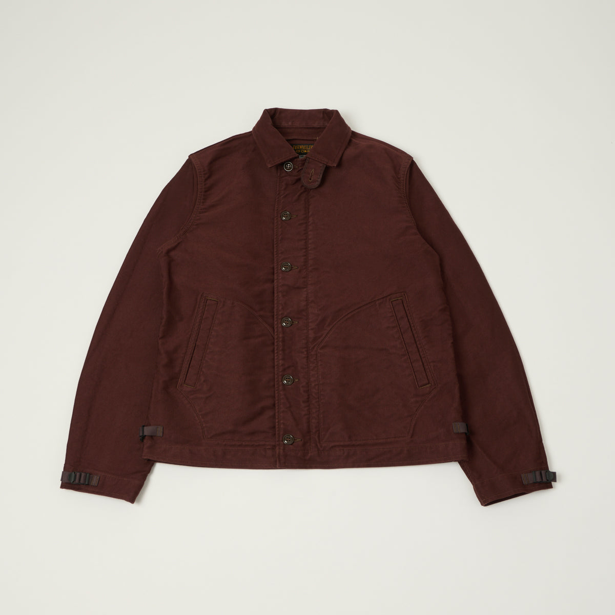Freewheelers & Co Deck Worker Jacket - Dark Red Brown