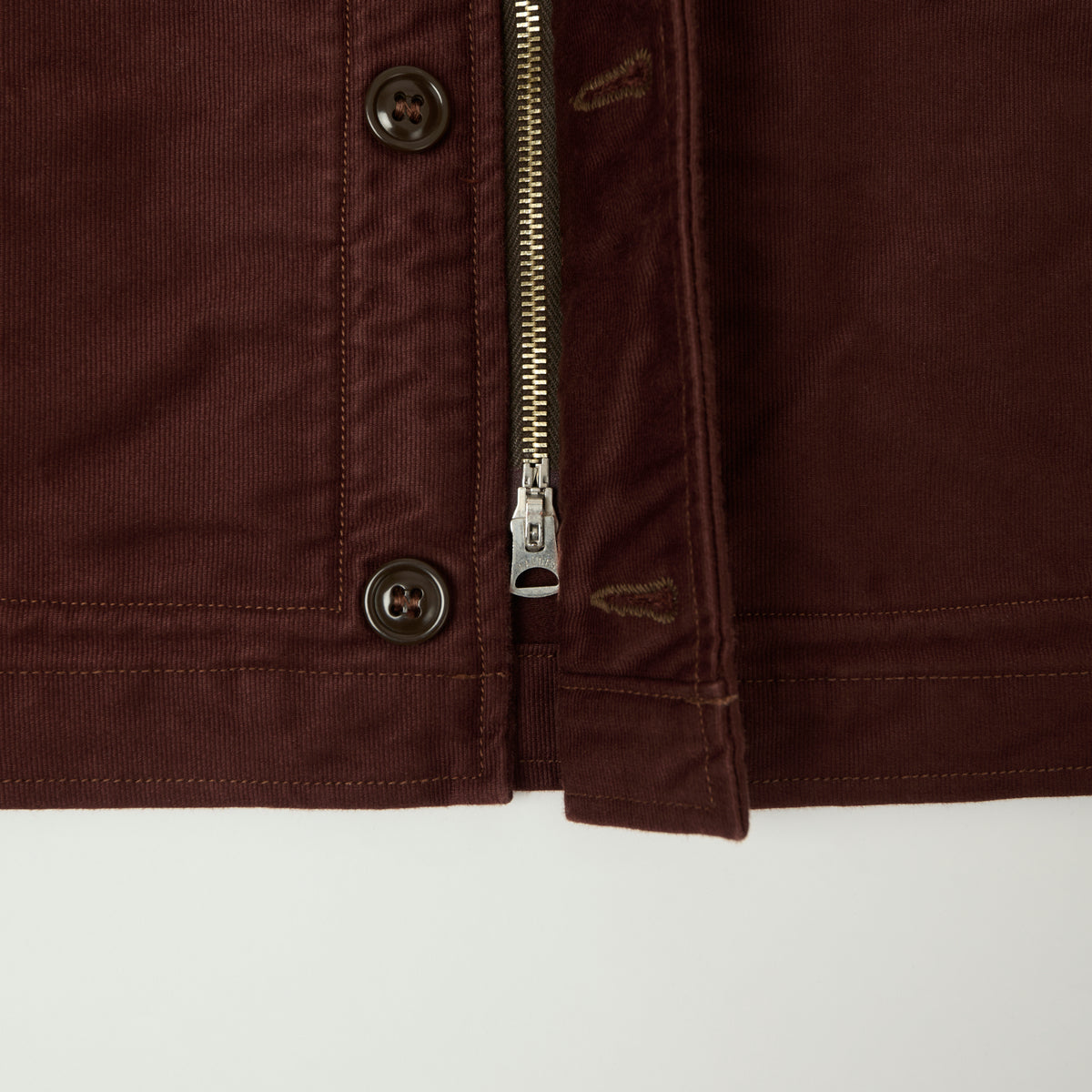 Freewheelers & Co Deck Worker Jacket - Dark Red Brown