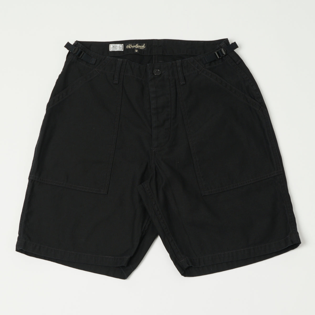 Freewheelers & Co Motor Psyclone 'Garage Crew' Work Short - Black
