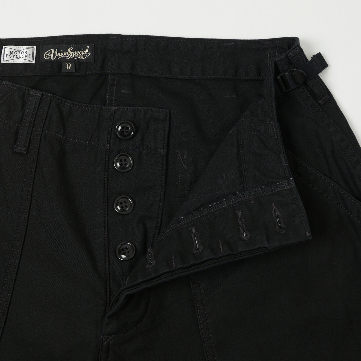 Freewheelers & Co Motor Psyclone 'Garage Crew' Work Short - Black