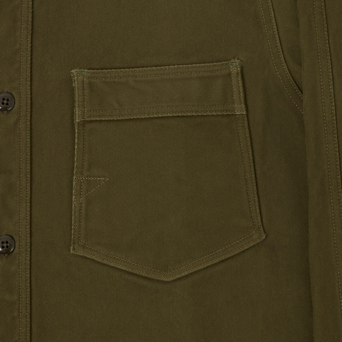 Freewheelers & Co Union Special Overalls 'Gemsa' Work Shirt - Khaki Olive