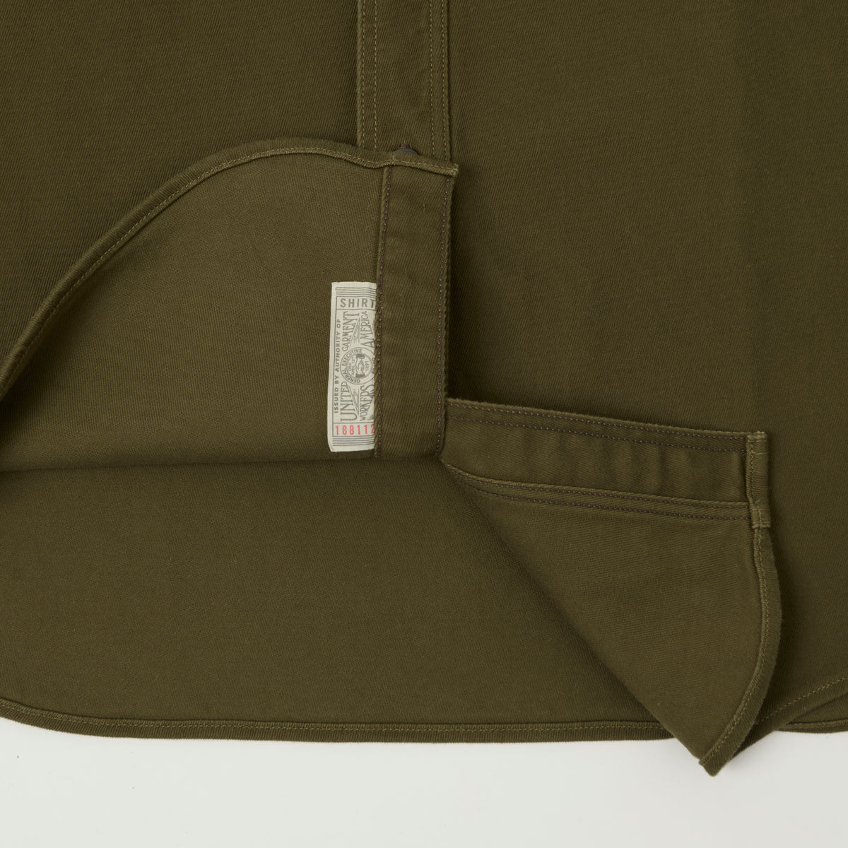Freewheelers & Co Union Special Overalls 'Gemsa' Work Shirt - Khaki Olive