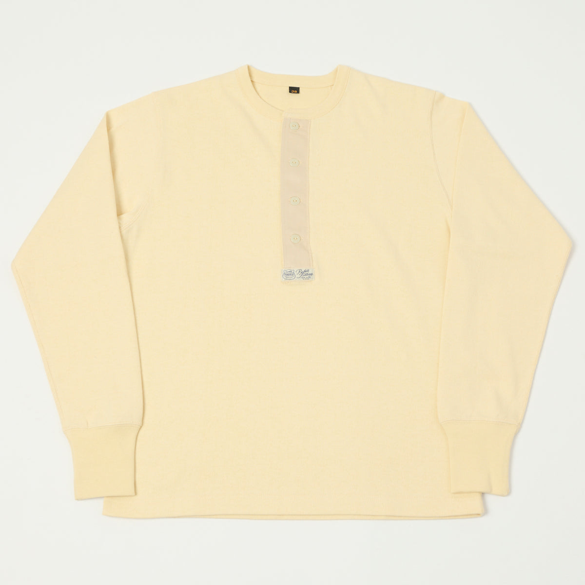 Freewheelers & Co Power Wear Long Sleeve Henley - Straw Cream