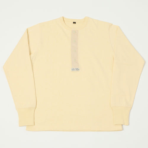 Freewheelers & Co Power Wear Long Sleeve Henley - Straw Cream