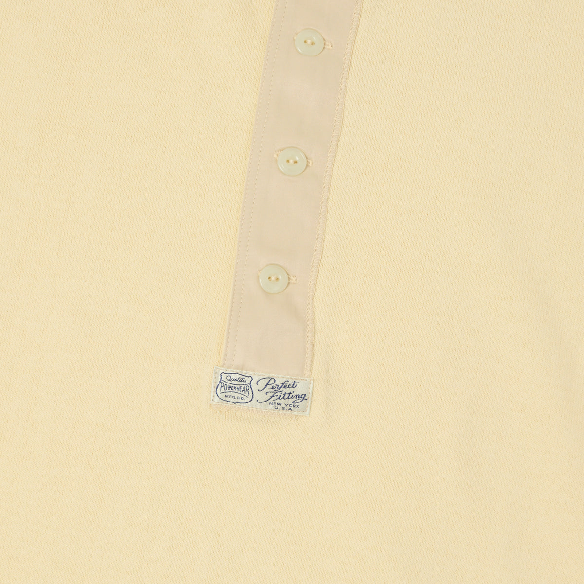 Freewheelers & Co Power Wear Long Sleeve Henley - Straw Cream