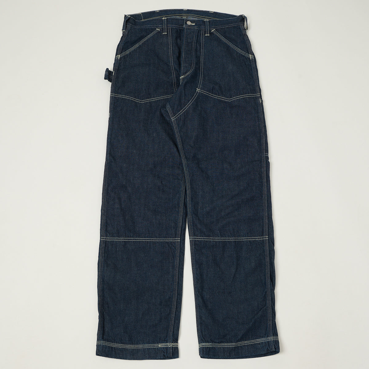 Freewheelers & Co Ironall 'Lot 102 Denim Overalls' Trouser - Indigo