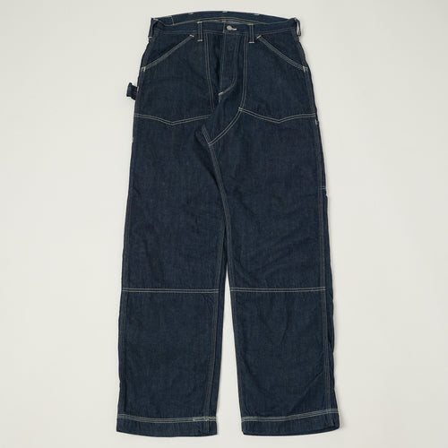 Freewheelers & Co Ironall 'Lot 102 Denim Overalls' Trouser - Indigo