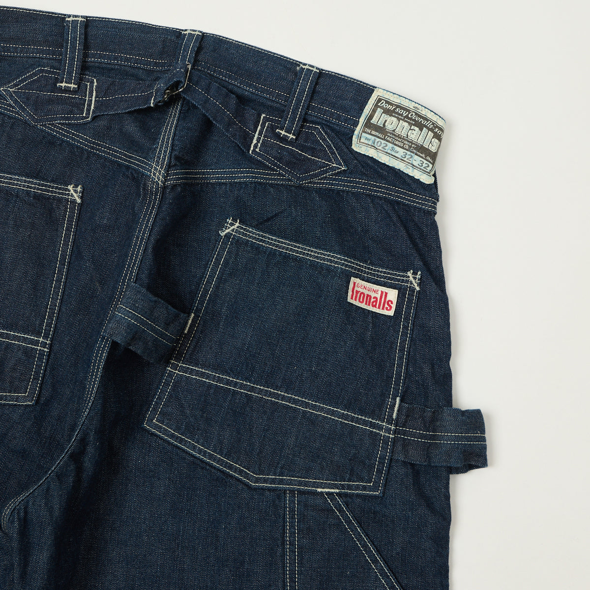 Freewheelers & Co Ironall 'Lot 102 Denim Overalls' Trouser - Indigo