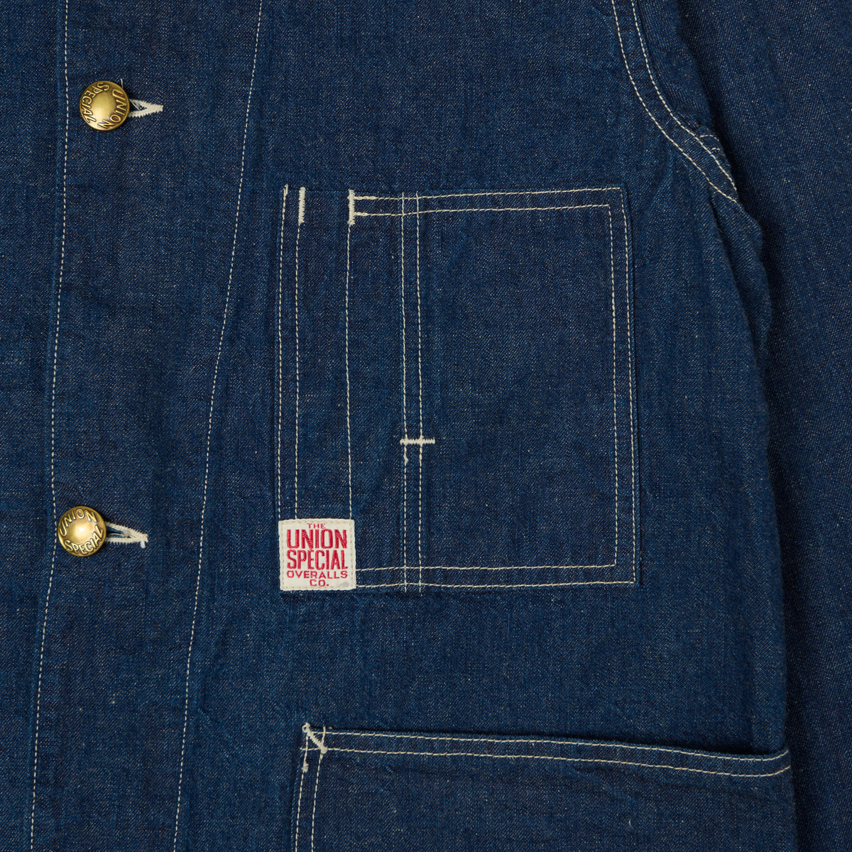 Freewheelers & Co Union Special Overalls 'Iron Wharf' 8oz. Denim Work Coat - One Wash