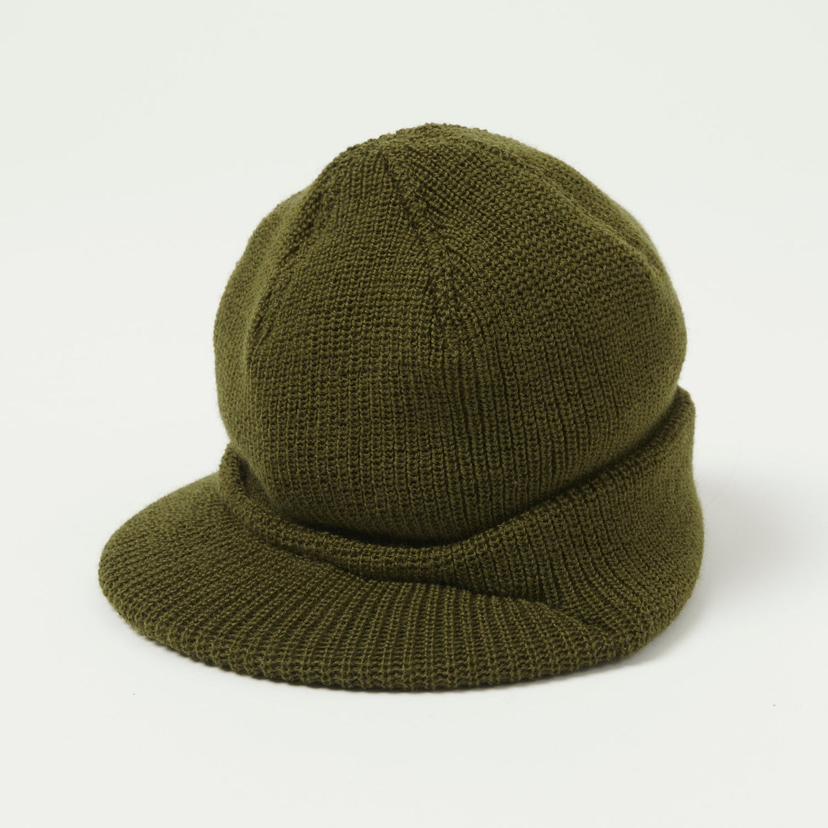 Freewheelers & Co M-1941 Wool Knit Jeep Cap - Olive