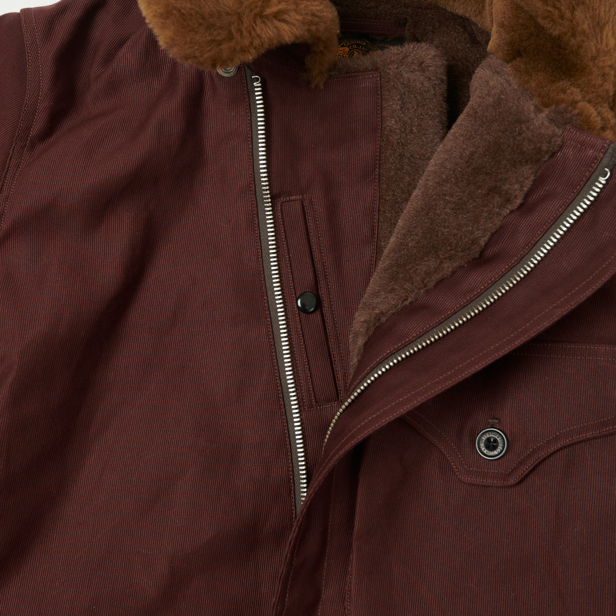 Freewheelers & Co 'Wind Master' Winter Flying Jacket - Red Brown
