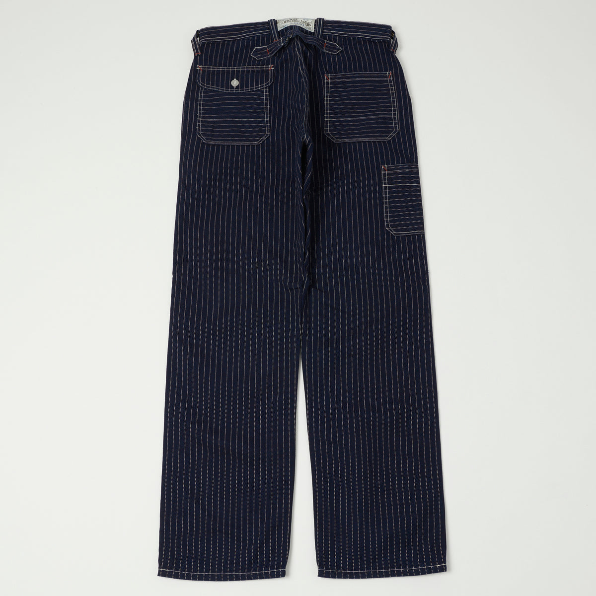 Freewheelers & Co Union Special Overalls 'Longshoreman' Overall Trouser - Indigo Wabash Stripe