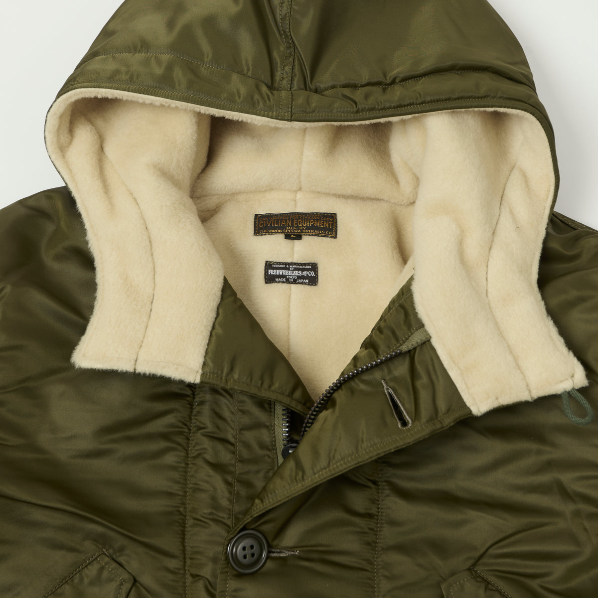 Freewheelers & Co Union Special Overalls 'M-1949' Air Crew Coat - Khaki Olive