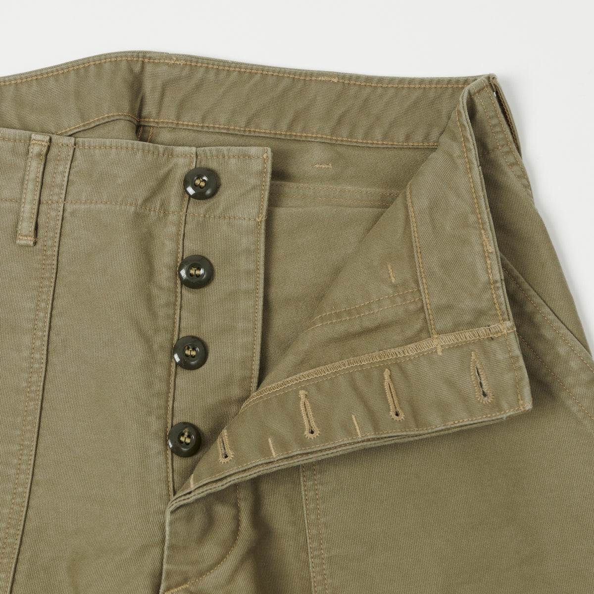 Freewheelers & Co Military Utility Trouser - Khaki Beige
