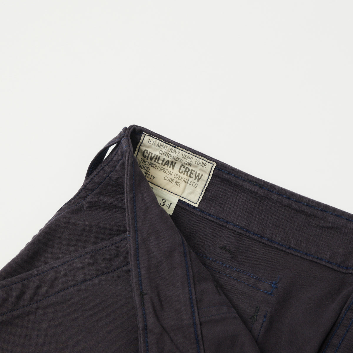 Freewheelers & Co Military Utility Trouser - Eggplant Navy