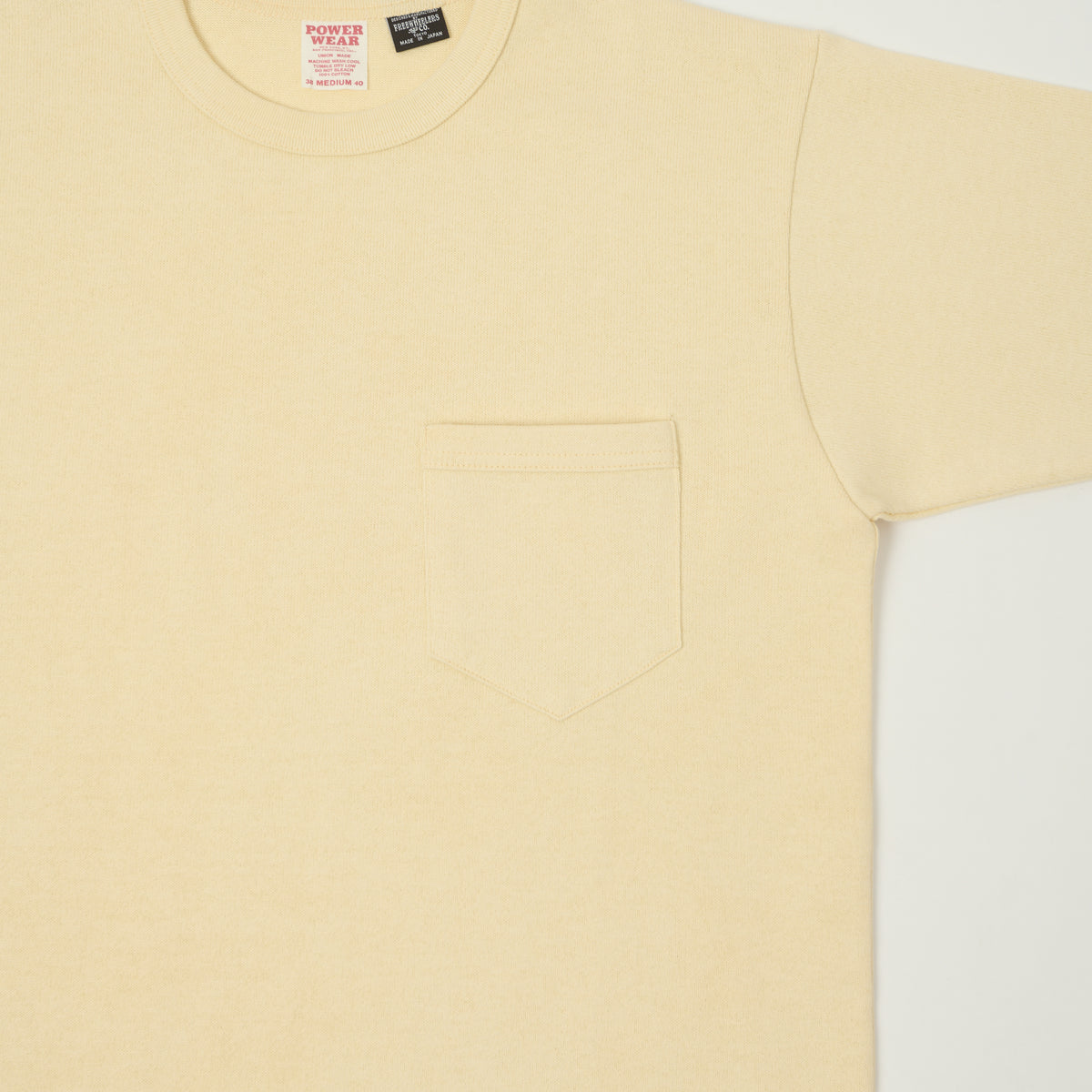 Freewheelers & Co Power Wear Short Sleeve Pocket Tee - Straw Cream