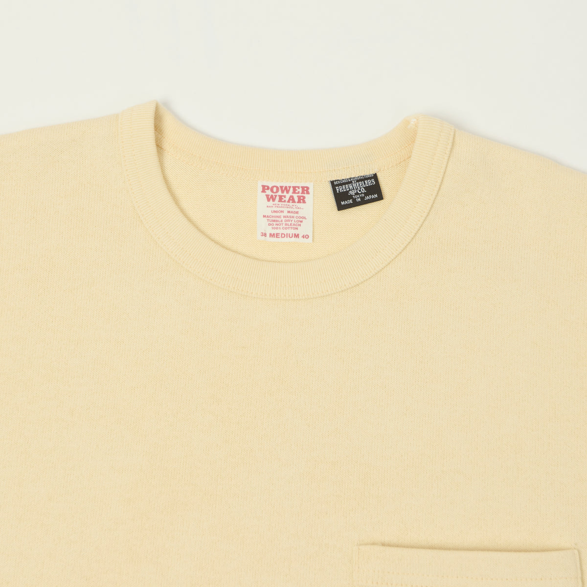 Freewheelers & Co Power Wear Short Sleeve Pocket Tee - Straw Cream