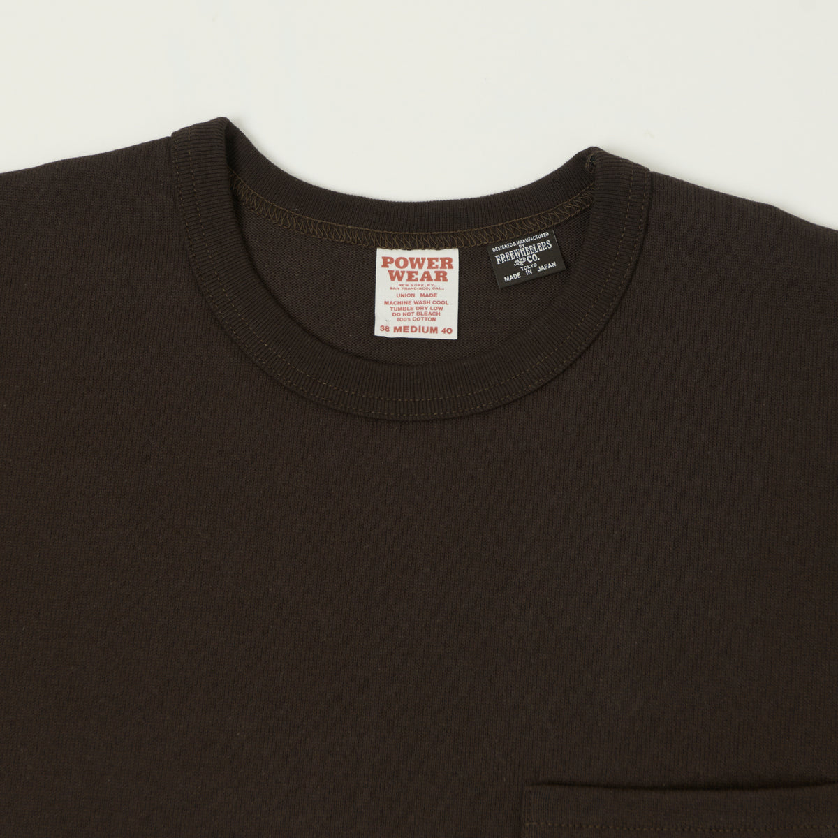 Freewheelers & Co Power Wear Short Sleeve Pocket T-Shirt - Jet Black