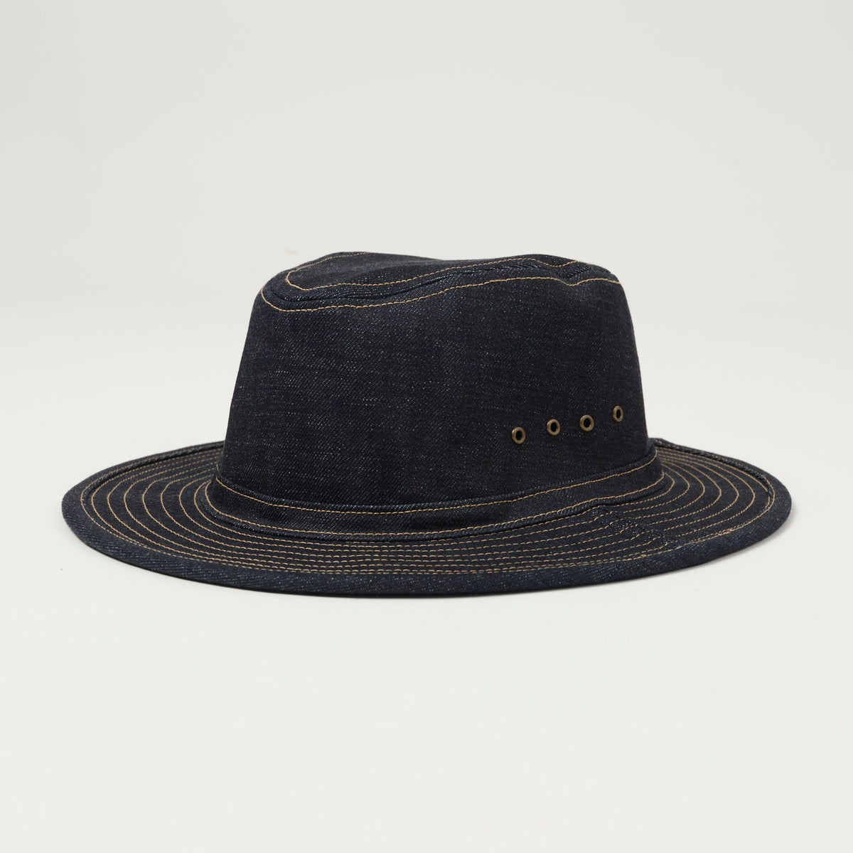 Freewheelers & Co Great Lakes 'Smokey Bear' Woodsman Hat - Indigo Denim