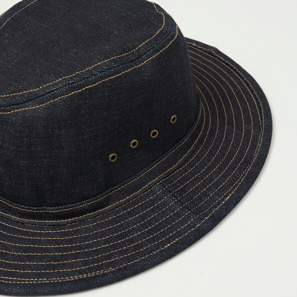 Freewheelers & Co Great Lakes 'Smokey Bear' Woodsman Hat - Indigo Denim