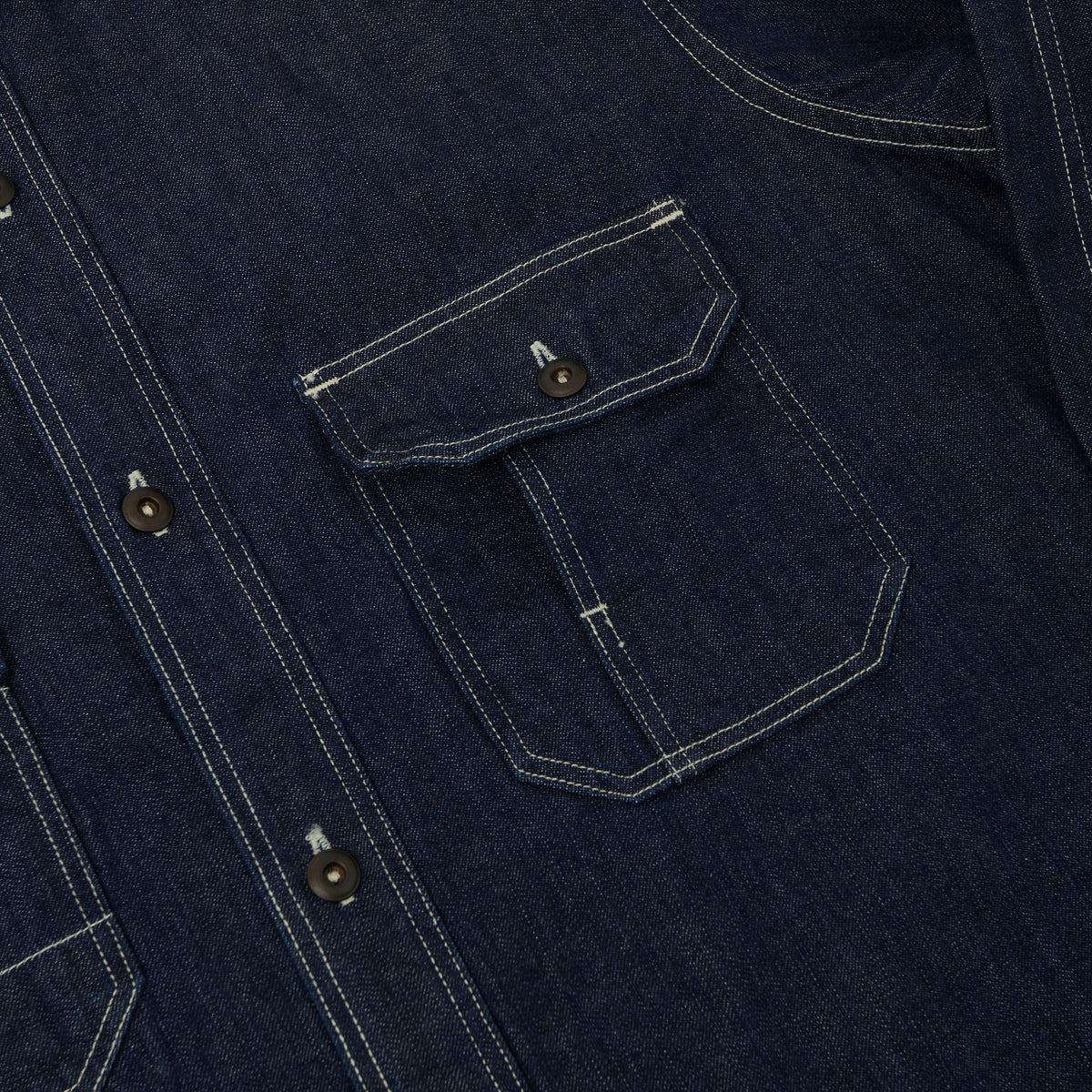 Freewheelers & Co Union Special Overalls 'Birner' 8.5oz Denim Mechanics Shirt - One Wash