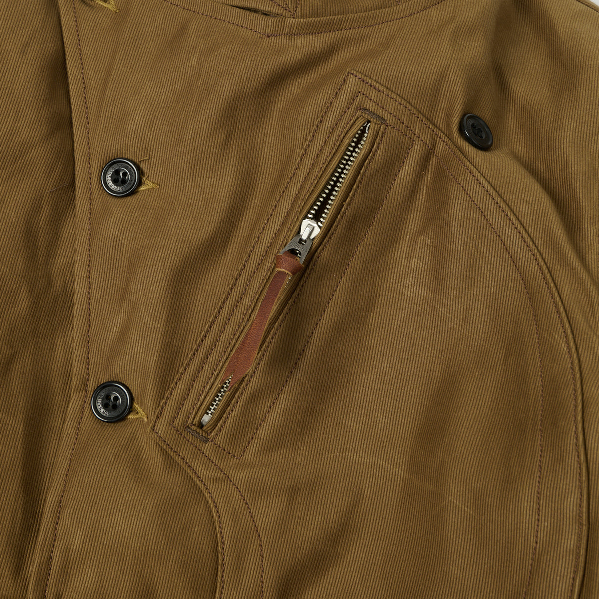 Freewheelers & Co Leather Togs 'Winter Aviators' Jacket - Sepia Brown