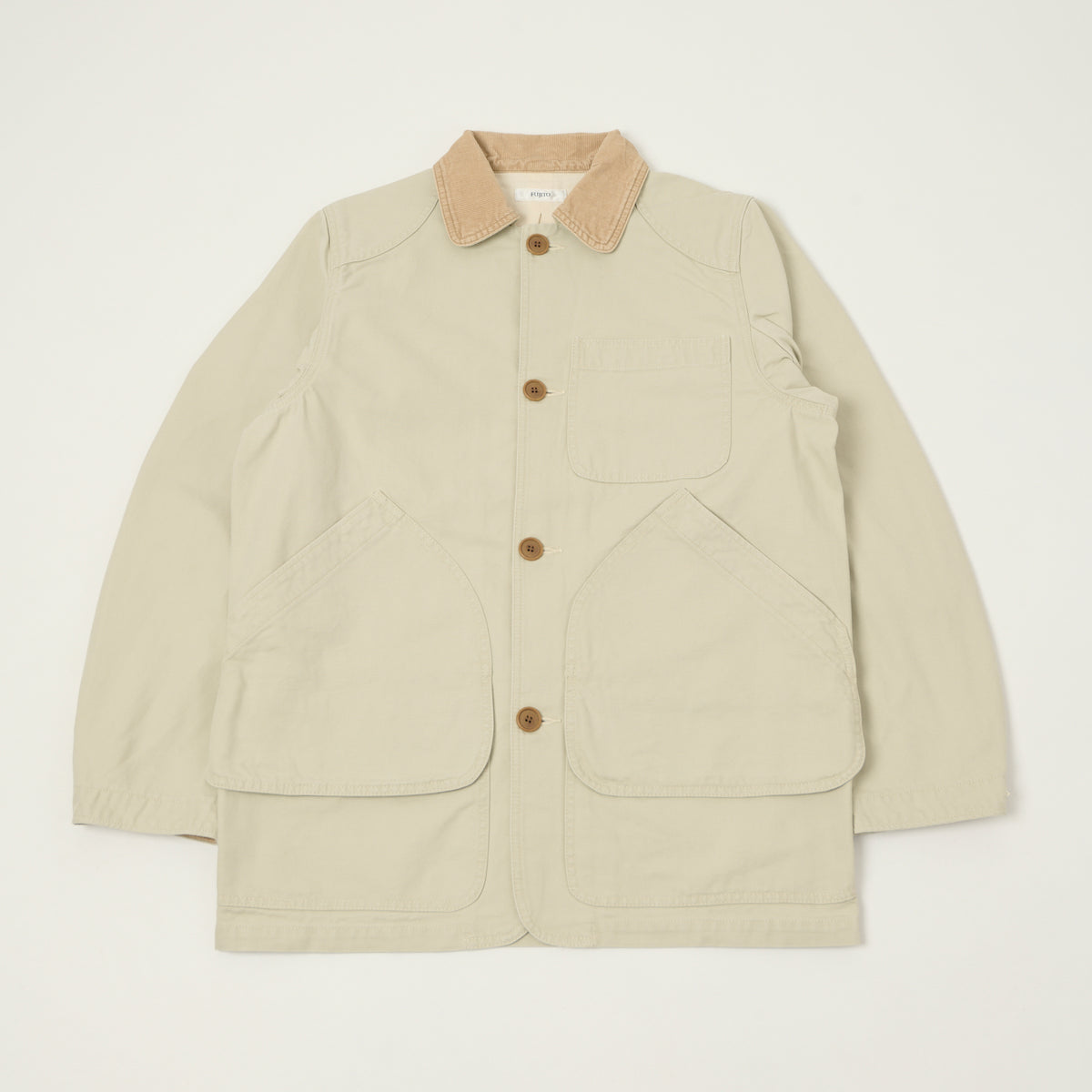 Fujito Duck Canvas Hunting Jacket - Light Beige