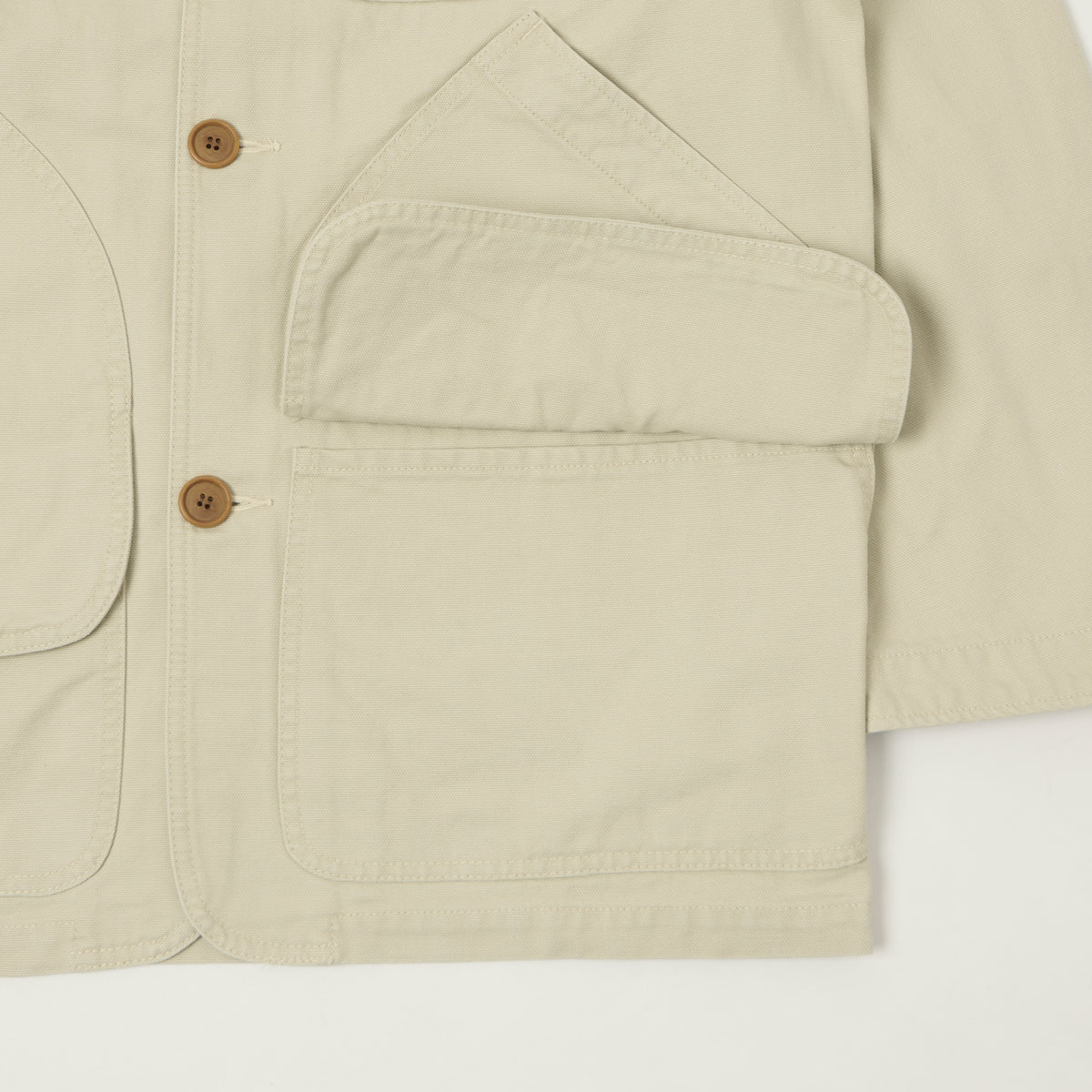 Fujito Duck Canvas Hunting Jacket - Light Beige