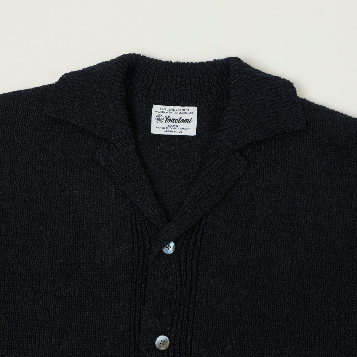 Yonetomi 'Moku' Gima Slub Knit Shirt - Navy/Black