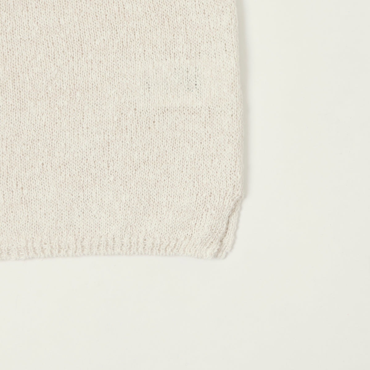 Yonetomi 'Moku' Gima Slub Knit Shirt - White/Light Grey