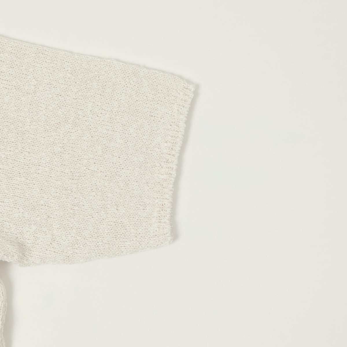 Yonetomi 'Moku' Gima Slub Knit Shirt - White/Light Grey