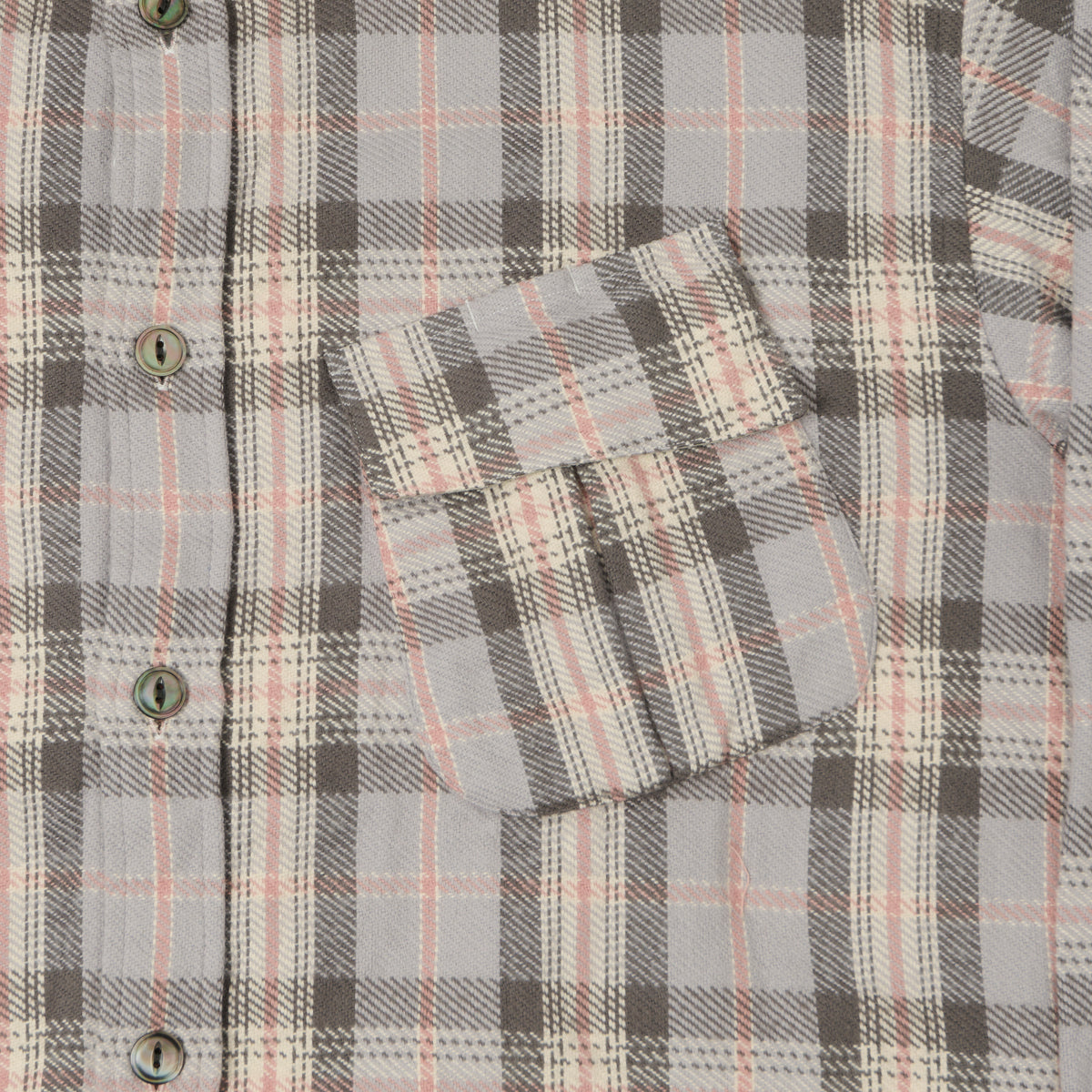 Fujito Fatigue Pocket Plaid Shirt - Pink