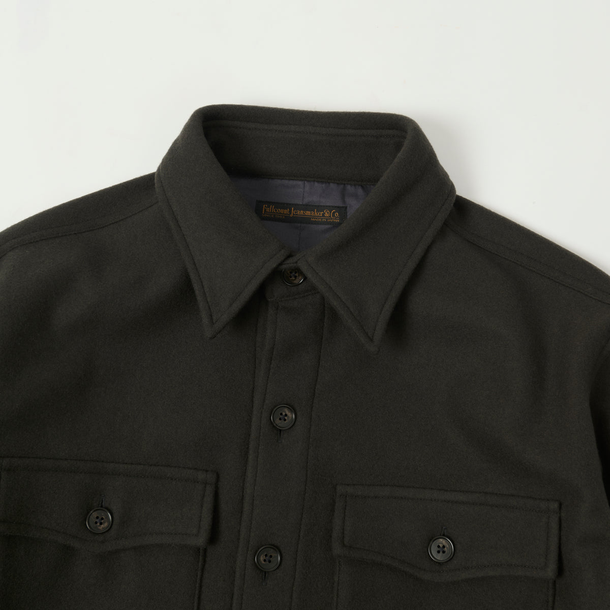 FULLCOUNT 4088S Heavy Wool CPO Shirt - Black
