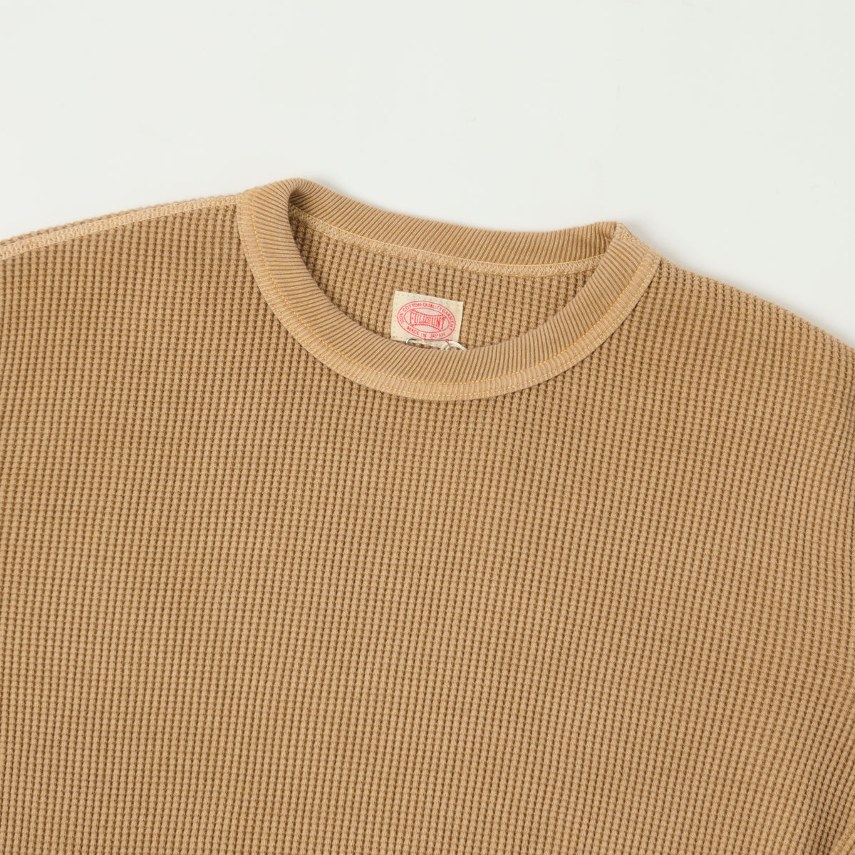 FULLCOUNT 5964 Heavyweight Waffle T-Shirt - Beige