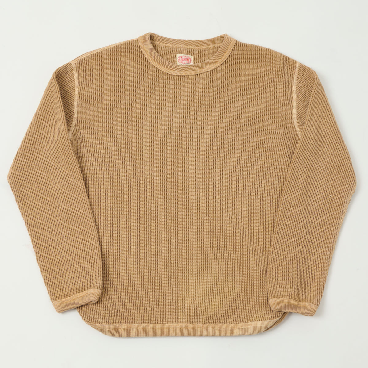FULLCOUNT 5964 Heavyweight Waffle T-Shirt - Beige