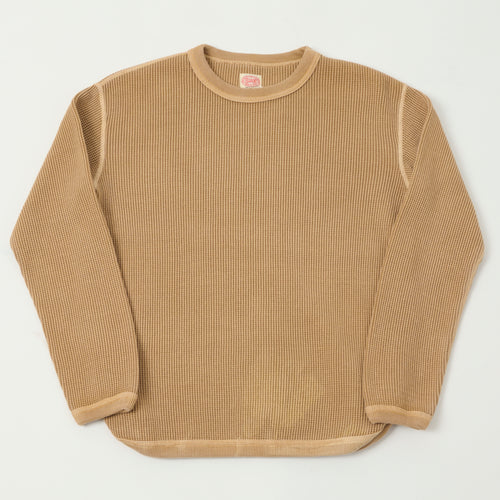 FULLCOUNT 5964 Heavyweight Waffle T-Shirt - Beige