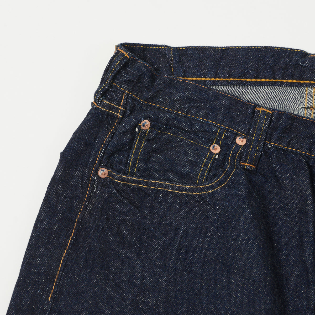 FULLCOUNT 0105SS 'Super Smooth' 11.5oz Wide Straight Jean - One Wash
