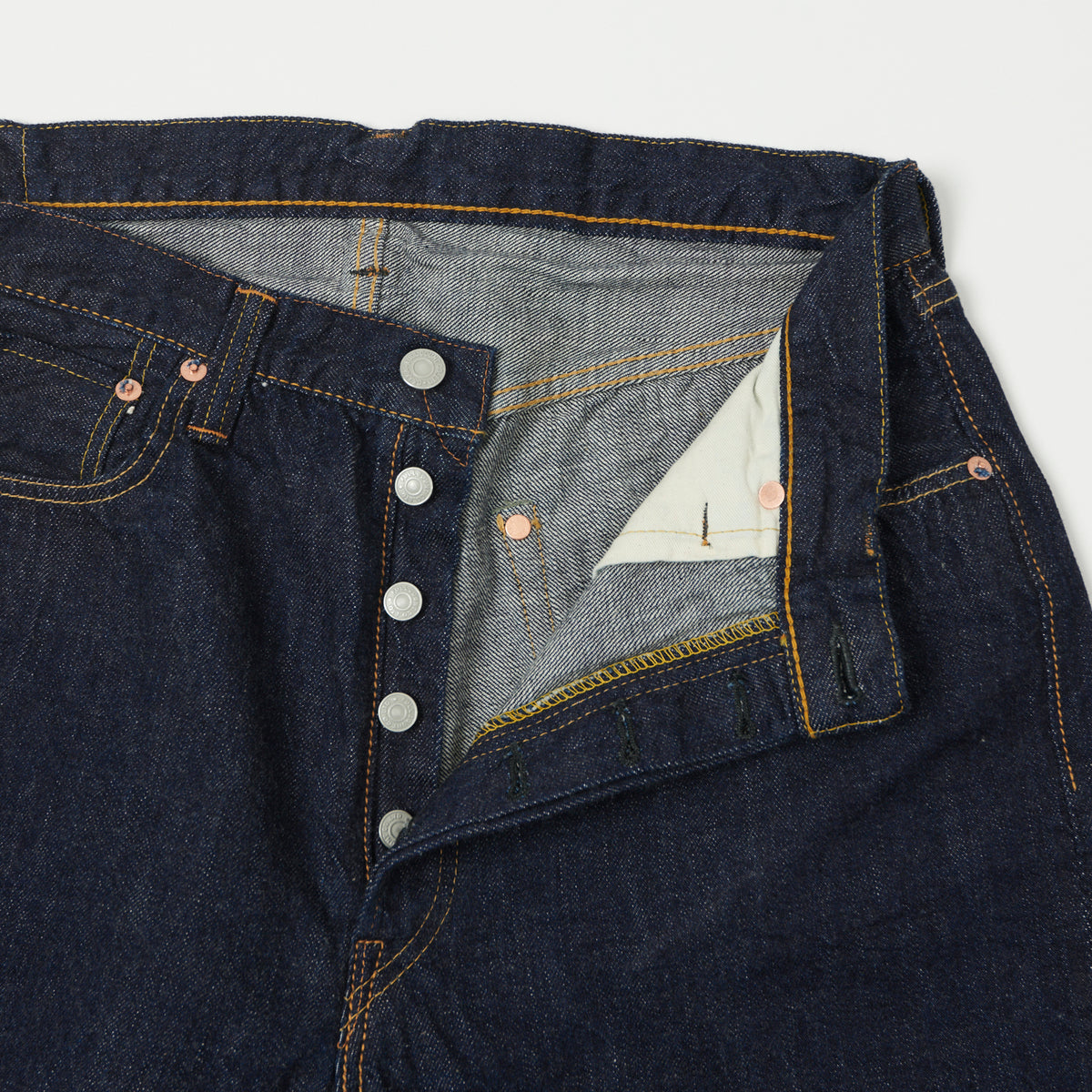 FULLCOUNT 0105SS 'Super Smooth' 11.5oz Wide Straight Jean - One Wash