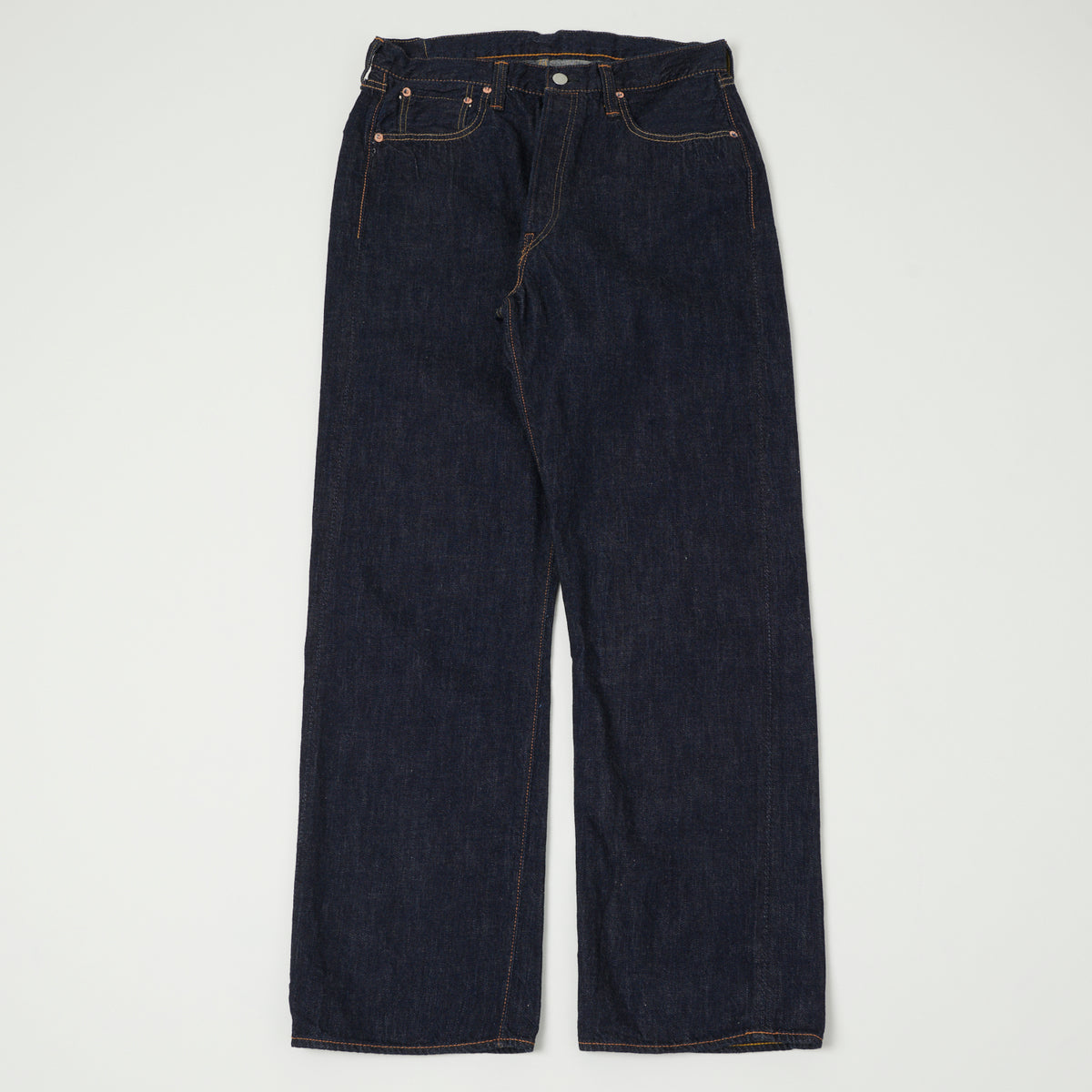 FULLCOUNT 0105SS 'Super Smooth' 11.5oz Wide Straight Jean - One Wash
