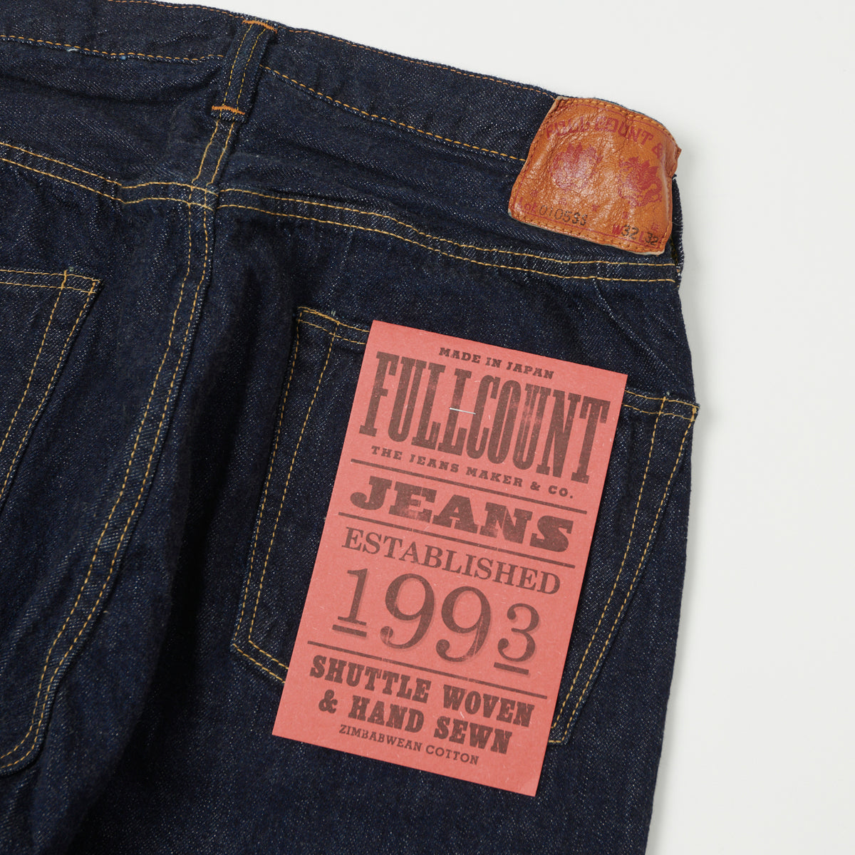 FULLCOUNT 0105SS 'Super Smooth' 11.5oz Wide Straight Jean - One Wash