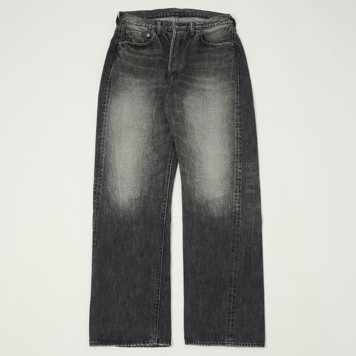 FULLCOUNT 0105 13.7oz Wide Straight Jean - Black 'Dartford' Wash