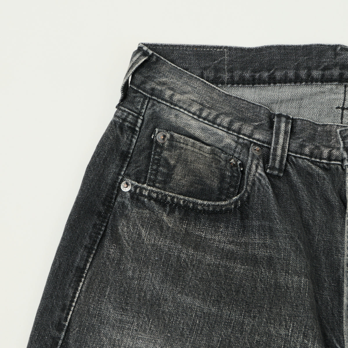 FULLCOUNT 0105 13.7oz Wide Straight Jean - Black 'Dartford' Wash