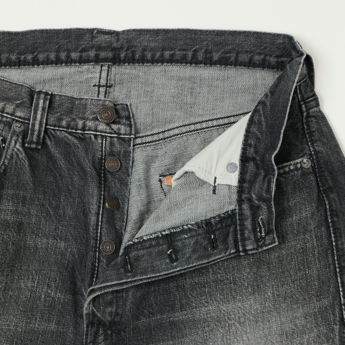 FULLCOUNT 0105 13.7oz Wide Straight Jean - Black 'Dartford' Wash