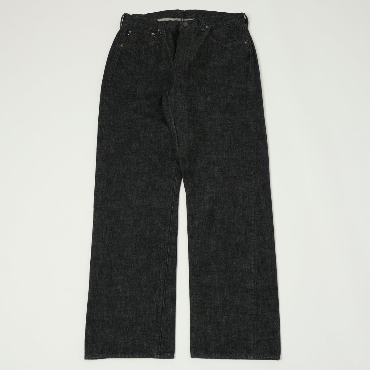 FULLCOUNT 0105 13.7oz Wide Straight Jean - Black One Wash