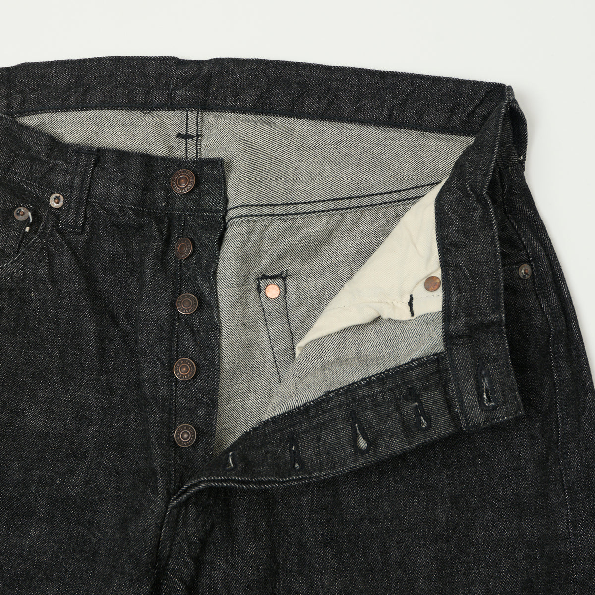 FULLCOUNT 0105 13.7oz Wide Straight Jean - Black One Wash