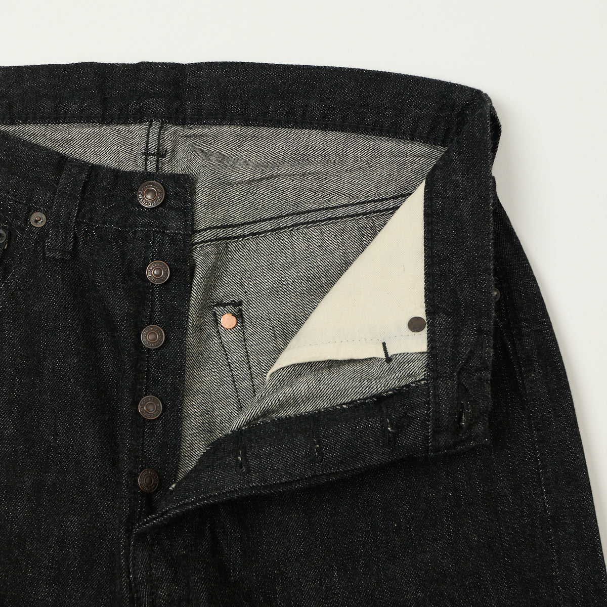 FULLCOUNT 0105SS 'Super Smooth' 11.5oz Wide Straight Jean - Black One Wash