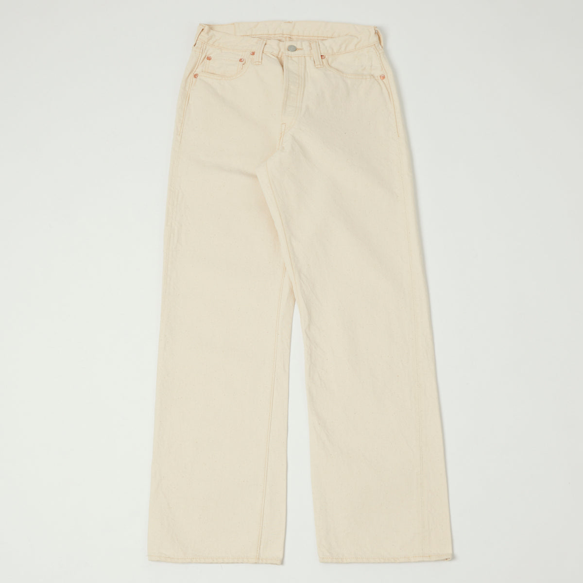 FULLCOUNT 0105 13.7oz Wide Straight Jean - Ecru One Wash