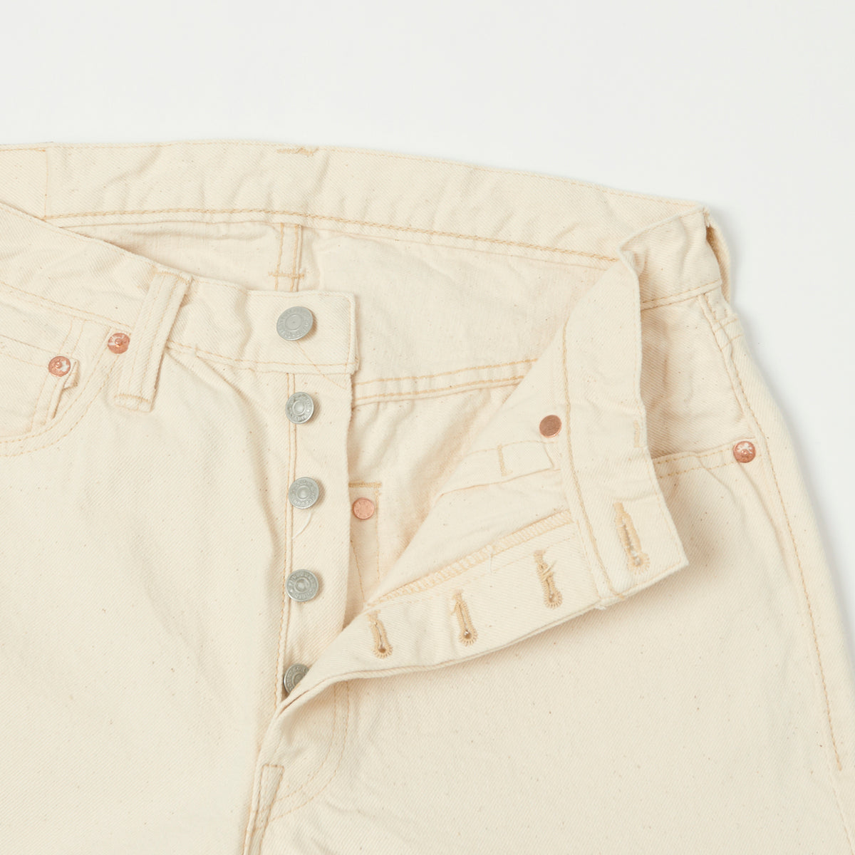 FULLCOUNT 0105 13.7oz Wide Straight Jean - Ecru One Wash