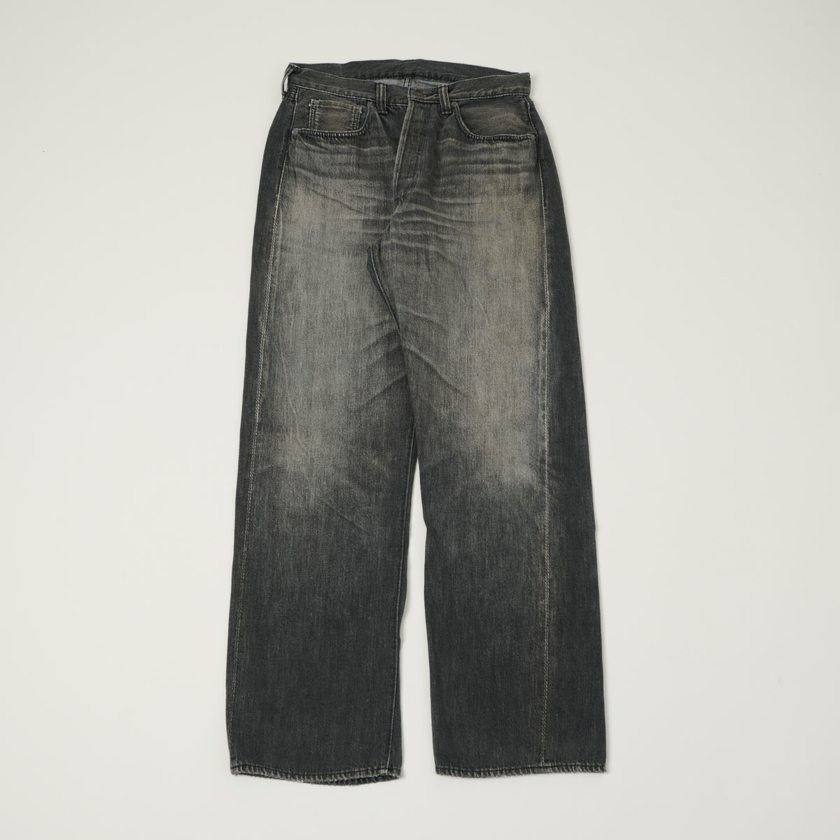 FULLCOUNT 0105SS 'Super Smooth' 11.5oz Wide Straight Jean - Black 'Dartford' Wash